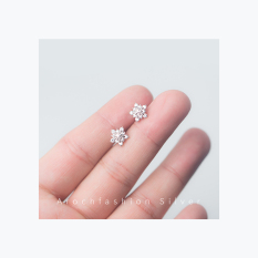 A'ROCH S925 Korea Fashion Style perempuan berlian romantis perak ear hook anting