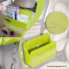 Autorace Rak Gantung Kursi Mobil Buku,HP, Aneka Barang / Car Seat Organizer OC-01 - Green