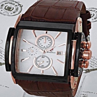 BADACE Brand Luxury Fashion Watch Men Leather Strap Wristwatch MenSports Military Cuasual Quartz Watch Relogio Masculino Mens Watch(Not Specified)(OVERSEAS) - intl  