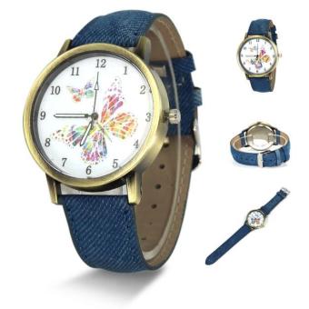 Band wanita bisnis jam tangan Analog kuarsa biru gratis pengiriman - International  