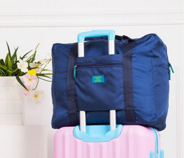 BEST Foldable Travel Bag/Hand Carry Tas Lipat / Koper Luggage Organizer - AQUAMARINE BLUE