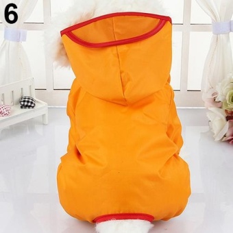 Gambar Bluelans(R) Fashion Dog Pet Waterproof Raincoat with Cap Hoody Outdoor Rain Clothes XL (Yellow)   intl