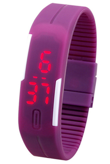 Bluelans® Women's Purple Silicone Strap Watch  