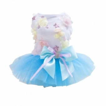 Gambar BolehDeals Lovely Puppy Skirt Princess Dress Bowtie Party Clothesfor Small Pet Dog XL   intl