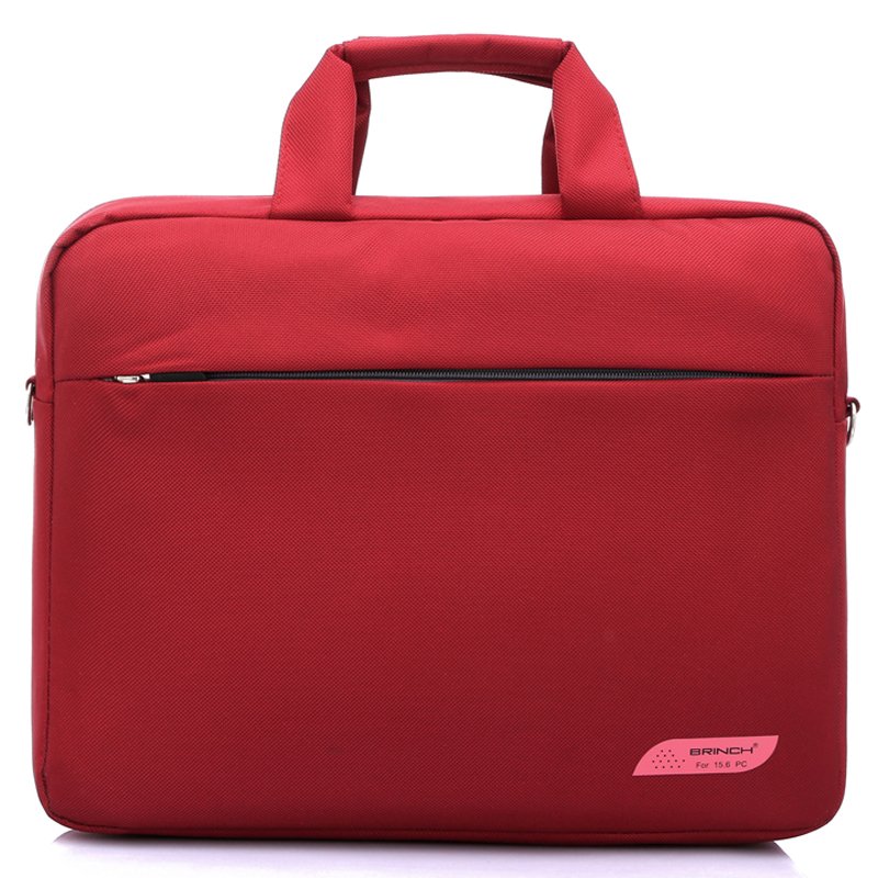 BRINCH 15.6 Inch Tas Laptop Pria dan Wanita Single Shoulder Bag Handbag Lenovo Notebook Komputer Paket, Merah (Intl)