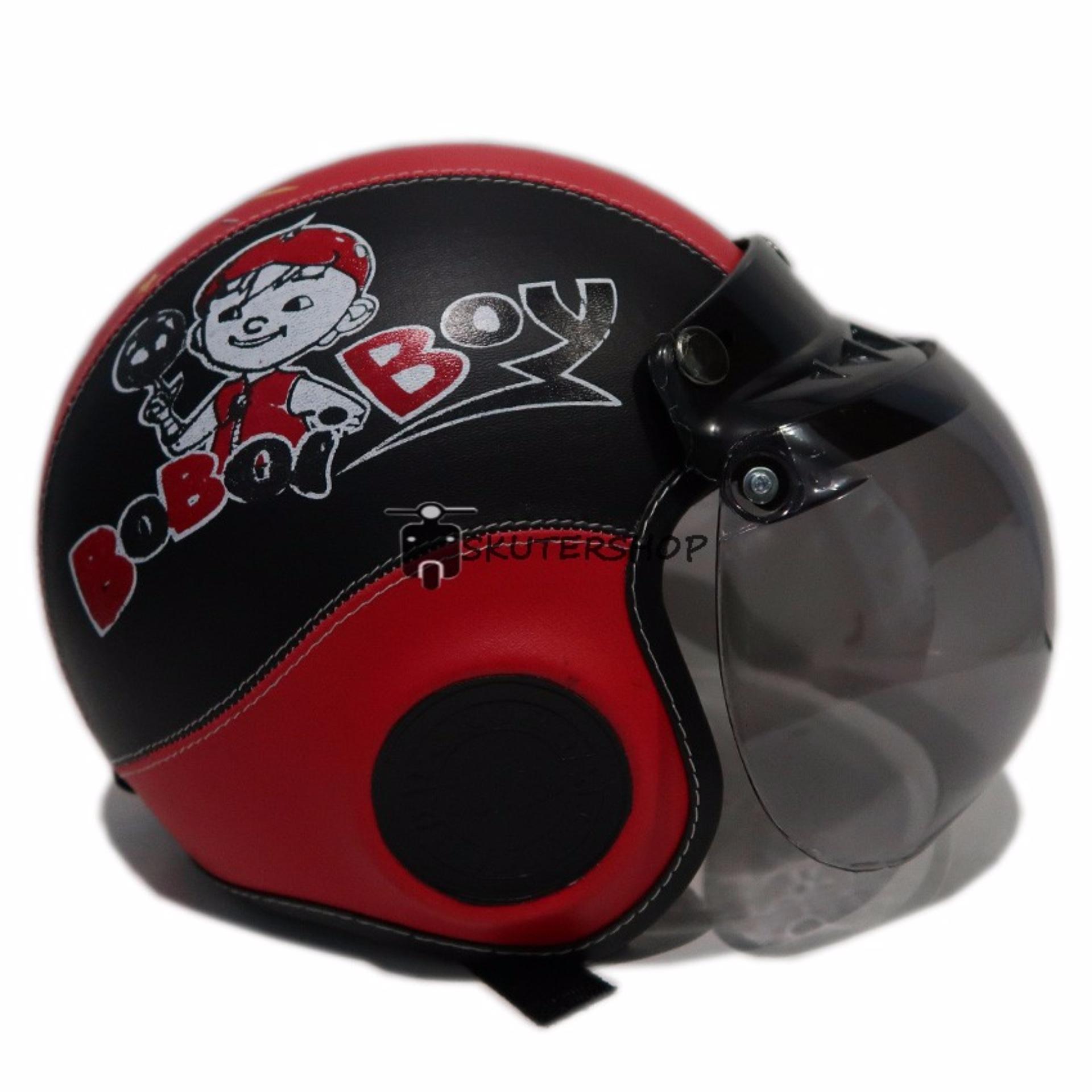 Broco Helm anak bro.co pororo retro klasik lucu kaca bogo usia .