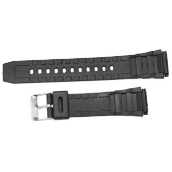 BU Womens Mens Silicone Watch Band Wristwatch Strap with Silver Tone Buckle 18mm - intl  