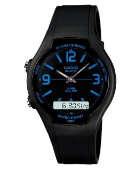 Gambar Casio Analog Digital Watch AW 90H 2BVDF   Jam Tangan Unisex   Karet   Hitam