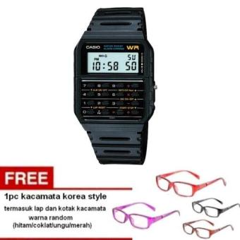 Gambar Casio Calculator Watch   Jam Tangan Unisex   Strap Karet   Hitam   CA + Free 1pc kacamata Korea style   warna random termasuk kotak dan lap kacamata