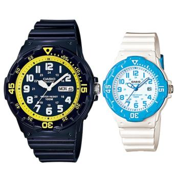 Gambar Casio Couple Watch Jam Tangan Couple   Biru   Strap Karet   Sporty Couple  MRW200HC 2BV