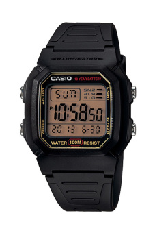 Gambar Casio Digital   Jam Tangan Pria  Hitam   Strap Karet   W 800HG 9AV