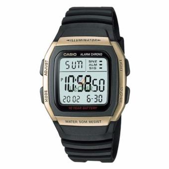 Casio Digital W-96H-9AV - Jam Tangan pria - Black - Strap Rubber  