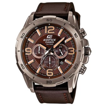 Gambar CASIO EDIFICE EFR 538L 5AV JAM TANGAN PRIA  LEATHER (BROWN)