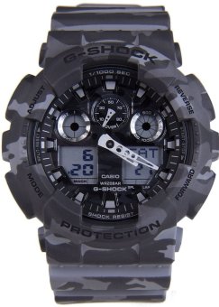 Gambar CASIO G   SHOCK GA 100 LORENG ABU ABU