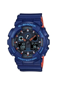 Casio G-Shock GA-100L - 2 Orang Biru  