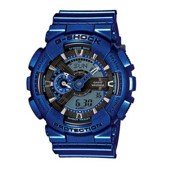 Gambar CASIO G SHOCK GA 110NM 2A MEN WATCH   DUAL TIME (BLUE)