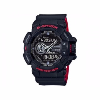 Casio G-SHOCK GA-400HR-1ADR - Special Color - Analog-Digital - Multifunction - Jam Tangan Pria - Bahan Tali Resin - Hitam  