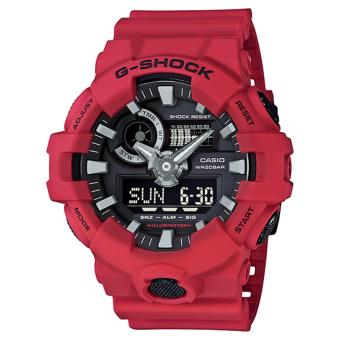 Gambar Casio G Shock GA 700 4A   Jam Tangan Pria   Red   Strap Resin   LM