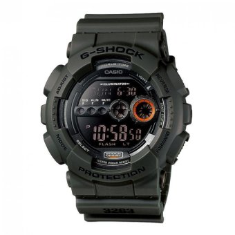 Gambar Casio G Shock Laki Laki Hijau Damar Tali Pengikat Perhiasan GD 100MS 3