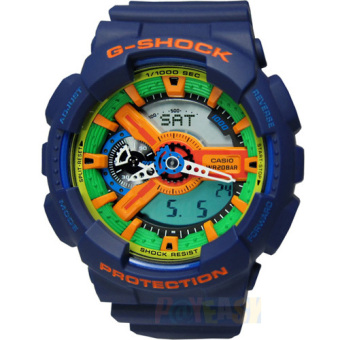 Gambar Casio G Shock Men s Blue Resin Strap Watch Ga 110FC 2ADR