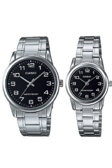 Gambar Casio Jam Tangan Couple   Silver   Strap Stainless Steel  V001D 1BUDF