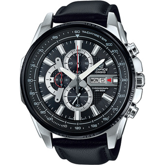 Gambar Casio   Jam Tangan Pria   Strap Leather   Hitam   EFR 549L 1AV