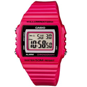 Casio Jam Tangan Wanita Casio W-215H-4AVDF Illuminator Pink Resin Digital Watch  