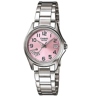 Casio Jam Tangan Wanita LTP-1369D-4BVDF - Silver Merah  