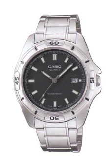 Gambar Casio Standard MTP 1244D 8A Jam Tangan Pria   Abu abu   Stainless Steel