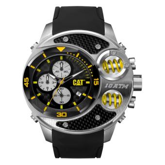 Gambar Caterpillar DU 54 CAT DU.143.21.127 Silicone Men s Watches   Silver Black Black  Silver