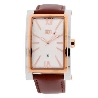 Gambar Cerruti 1881 Jam Tangan Pria Cerruti 1881 CRB042STR04DB Silver Rosegold Stainless Steel Leather Brown