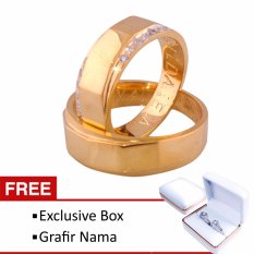 Cincin Couple Tunangan dan Nikah RK-67 Lapis Emas Exlusive