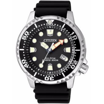 CITIZEN BN0150-10E - Promaster - Eco-Drive - ISO Certified For Diving - Jam Tangan Pria - Bahan Tali Rubber - Hitam  