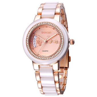 CITOLE WEIQIN Women Watches Date Fashion Rhinestone Rose Gold Wrist Watch Business Dress Quartz Watch Ladies Clock s Feminino (rose gold dial) (OVERSEAS) - intl  