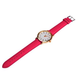 Coconiey Women Men Band Analog Quartz Business Wrist Watch HotPink free shipping - intl  