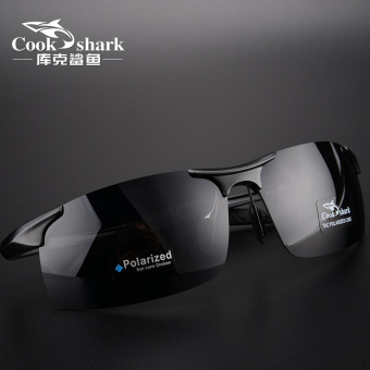 Gambar Cook VISHARK yang dikemudikan sopir magnesium aluminium high definition pria kacamata hitam kacamata terpolarisasi kacamata hitam