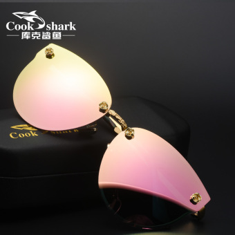 Gambar Cookshark kepribadian terpolarisasi kacamata hitam Women Sunglasses