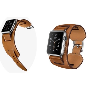 Cuff Leather Band for Apple Watch 42mm - Brown  