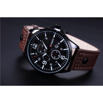 CURREN Military Sport Watches Men Luxury Brand Leather Strap QuartzWatch Relogio Masculino Men Clock (Intl) - Intl(Not Specified)(OVERSEAS) - intl  