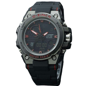 D-Ziner - Jam tangan Sport Pria - Rubber Strap - DZ8139BR  