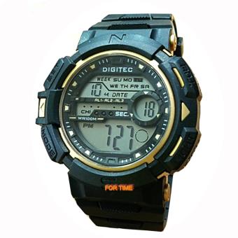 Gambar Digitec   DG3024M   Jam Tangan Pria   Strap Karet   Hitam InsetPutih