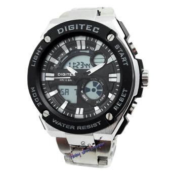 Gambar Digitec   DG3039M  Jam Tangan Pria   Strap Stainless Steel   SilverHitam Putih