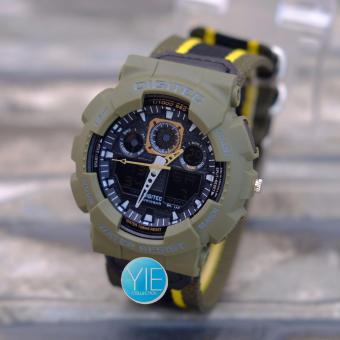 Gambar Digitec Jam Tangan Pria Sport Canvas DG 2109 T Original Water Resistant   Hijau