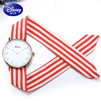 Gambar Disney Korea Fashion Style sabuk kain baru Waterproof Shi Ying menonton Watch