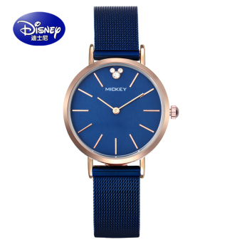 Gambar Disney Korea Fashion Style Tahan Air Jam Tangan Cewek Tali Baja Jam Tangan Wanita