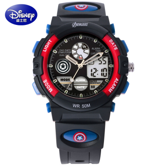 Gambar Disney Mickey Tahan Air Anak Laki laki Anak anak Elektronik Jam Tangan Jam Tangan Anak