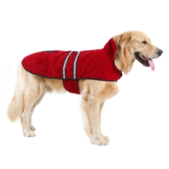 Gambar dmscs Dogs Reflective Jacket Casual Canine Clothes Waterproof SoftCozy Outdoor Winter Suede Vest Coat Jacket   intl
