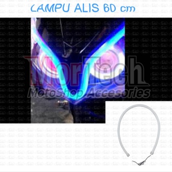 Gambar DRL Lampu LED Alis Flexible Fleksibel 60 cm Xeon 125 cc Biru