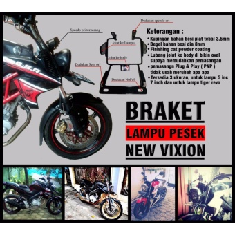 Gambar Dudukan Lampu Bulat New Vixion ukuran lampu 7 inch