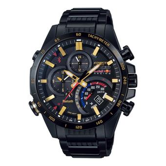 Gambar EDIFICE EQB 500RBK 1ADR   Chronograph   Red Bull Racing Infiniti   Mobile Link (Bluetooth)   Solar Powered   Tachymeter   Jam Tangan Pria   Bahan Tali Stainless Steel   Hitam